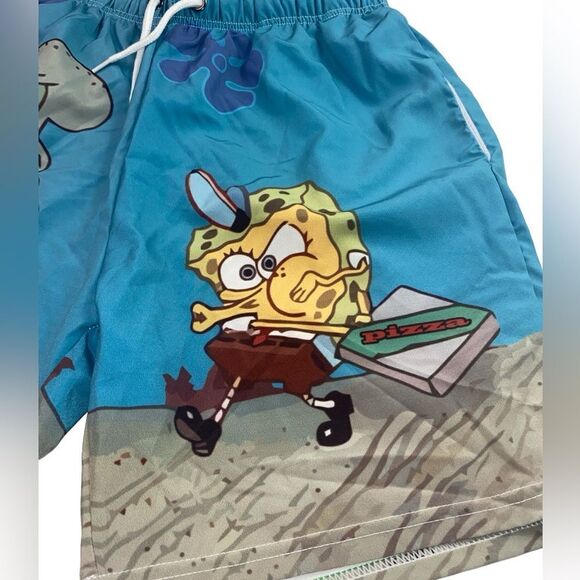 So Scribbly Men’s Sz Lrg Full Pattern Sponge Bob Square Pants Squidward Shorts - Picture 3 of 5